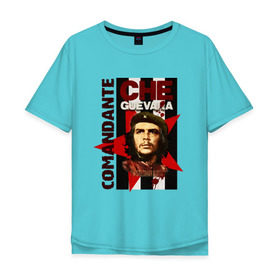 Мужская футболка хлопок Oversize с принтом Che Guevara (4) в Белгороде, 100% хлопок | свободный крой, круглый ворот, “спинка” длиннее передней части | че гевара