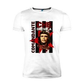 Мужская футболка премиум с принтом Che Guevara (4) в Белгороде, 92% хлопок, 8% лайкра | приталенный силуэт, круглый вырез ворота, длина до линии бедра, короткий рукав | че гевара