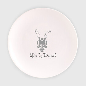 Тарелка 3D с принтом Donnie Darko - Where Is Donnie? в Белгороде, фарфор | диаметр - 210 мм
диаметр для нанесения принта - 120 мм | donnie darko | дони дарко | донни дарко