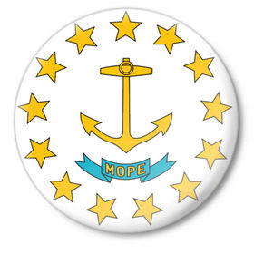 Значок с принтом Якорь в Белгороде,  металл | круглая форма, металлическая застежка в виде булавки | для моряков | звезды | море | морской флот | морякам | плавание | флот | якорь. корабли