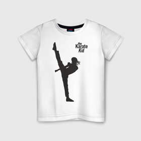 Детская футболка хлопок с принтом Карате пацан в Белгороде, 100% хлопок | круглый вырез горловины, полуприлегающий силуэт, длина до линии бедер | Тематика изображения на принте: карате пацан | каратэ пацан