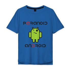 Мужская футболка хлопок Oversize с принтом Paranoid android в Белгороде, 100% хлопок | свободный крой, круглый ворот, “спинка” длиннее передней части | Тематика изображения на принте: paranoid android | админу | андроид | параноик | прикольные