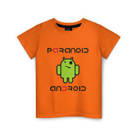 Детская футболка хлопок с принтом Paranoid android в Белгороде, 100% хлопок | круглый вырез горловины, полуприлегающий силуэт, длина до линии бедер | paranoid android | админу | андроид | параноик | прикольные