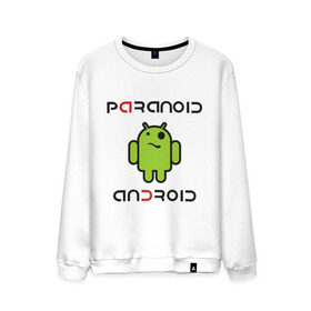 Мужской свитшот хлопок с принтом Paranoid android в Белгороде, 100% хлопок |  | Тематика изображения на принте: paranoid android | админу | андроид | параноик | прикольные