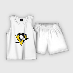 Детская пижама с шортами хлопок с принтом Pittsburgh Penguins в Белгороде,  |  | пингвин