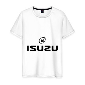 Мужская футболка хлопок с принтом Isuzu в Белгороде, 100% хлопок | прямой крой, круглый вырез горловины, длина до линии бедер, слегка спущенное плечо. | auto | izuzu | авто | автобренды | автобрэнды | автомобиль | автомобильные | тачки