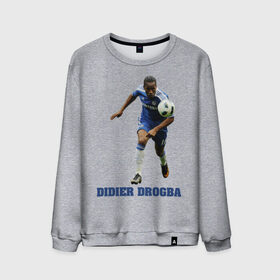 Мужской свитшот хлопок с принтом Didier Drogba - Chelsea в Белгороде, 100% хлопок |  | 