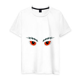 Мужская футболка хлопок с принтом Кошачьи глаза (2) в Белгороде, 100% хлопок | прямой крой, круглый вырез горловины, длина до линии бедер, слегка спущенное плечо. | глаза. взгляд | кошачьи глаза