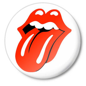 Значок с принтом The Rolling Stones (2) в Белгороде,  металл | круглая форма, металлическая застежка в виде булавки | rolling stones