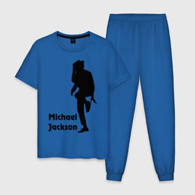 Мужская пижама хлопок с принтом Michael Jackson (15) в Белгороде, 100% хлопок | брюки и футболка прямого кроя, без карманов, на брюках мягкая резинка на поясе и по низу штанин
 | michael jackson | pop | король | легенда | майкл джексон | поп | силуэт
