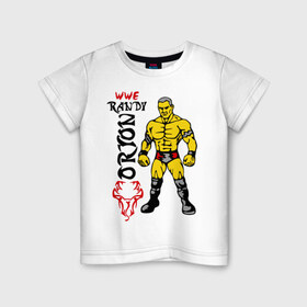 Детская футболка хлопок с принтом WWE Randy ORTON в Белгороде, 100% хлопок | круглый вырез горловины, полуприлегающий силуэт, длина до линии бедер | mixfight | wwe | бои без правил | микс файт | миксфайт | рестлер | рэнди