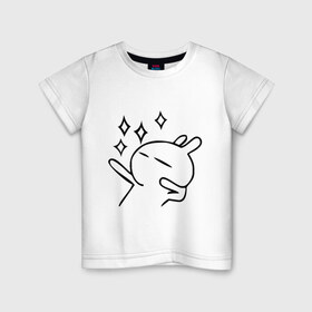 Детская футболка хлопок с принтом Disco rabbit в Белгороде, 100% хлопок | круглый вырез горловины, полуприлегающий силуэт, длина до линии бедер | disco rabbit | диско кролик | дискотека | кролик