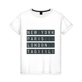 Женская футболка хлопок с принтом New York - Тагил в Белгороде, 100% хлопок | прямой крой, круглый вырез горловины, длина до линии бедер, слегка спущенное плечо | tnt | наша russia | наша раша | тагил | тнт