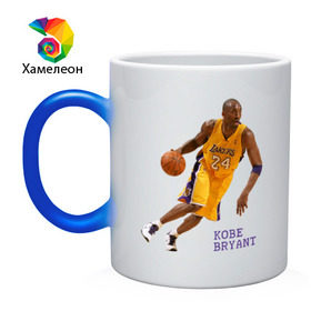 Кружка хамелеон с принтом Kobe Bryant - Lakers в Белгороде, керамика | меняет цвет при нагревании, емкость 330 мл | kobe bryant | lakers | nba | баскет | коби брайнт | нба