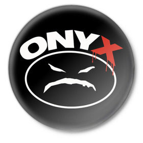 Значок с принтом Onyx в Белгороде,  металл | круглая форма, металлическая застежка в виде булавки | gangsta | gansta | hip | hip hop | hop | rap | оникс | реп | рэп | рэпчина | хип | хип хоп | хоп