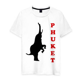 Мужская футболка хлопок с принтом Phuket (5) в Белгороде, 100% хлопок | прямой крой, круглый вырез горловины, длина до линии бедер, слегка спущенное плечо. | 