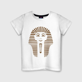 Детская футболка хлопок с принтом Natural King в Белгороде, 100% хлопок | круглый вырез горловины, полуприлегающий силуэт, длина до линии бедер | egypt | египет | египетские пирамиды | желтое море | нил | пирамиды | фараон | хургада
