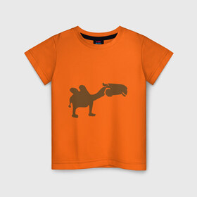 Детская футболка хлопок с принтом Navy camel в Белгороде, 100% хлопок | круглый вырез горловины, полуприлегающий силуэт, длина до линии бедер | camel | egyptian | navy camel | верблюд | египет | каир | кэмл | тур в египет | туризм