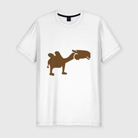 Мужская футболка премиум с принтом Navy camel в Белгороде, 92% хлопок, 8% лайкра | приталенный силуэт, круглый вырез ворота, длина до линии бедра, короткий рукав | camel | egyptian | navy camel | верблюд | египет | каир | кэмл | тур в египет | туризм