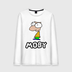 Мужской лонгслив хлопок с принтом Moby в Белгороде, 100% хлопок |  | dj | moby | диджей | певцы | прикольные