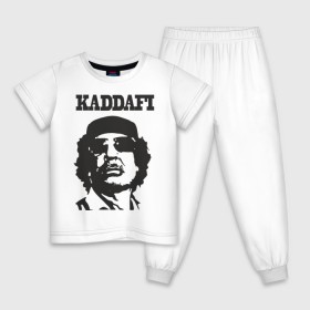 Детская пижама хлопок с принтом Каддафи (4) в Белгороде, 100% хлопок |  брюки и футболка прямого кроя, без карманов, на брюках мягкая резинка на поясе и по низу штанин
 | Тематика изображения на принте: восток | каддафи | ливия | министр | муамар