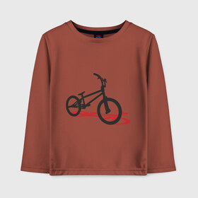 Детский лонгслив хлопок с принтом BMX 1 в Белгороде, 100% хлопок | круглый вырез горловины, полуприлегающий силуэт, длина до линии бедер | bmx | велик | вело | велогонки | велорейсинг | велосипед | спортивный велосипед | фрирайд | эктрим