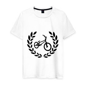 Мужская футболка хлопок с принтом BMX 2 в Белгороде, 100% хлопок | прямой крой, круглый вырез горловины, длина до линии бедер, слегка спущенное плечо. | bmx | велик | вело | велогонки | велорейсинг | велосипед | спортивный велосипед | фрирайд | эктрим