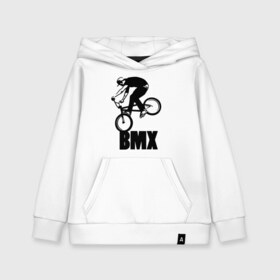 Детская толстовка хлопок с принтом BMX 3 в Белгороде, 100% хлопок | Круглый горловой вырез, эластичные манжеты, пояс, капюшен | bmx | free style | бмэкс | велик | вело | велосипедист | фристайл | экстрим | экстримальный