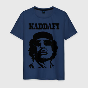 Мужская футболка хлопок с принтом Каддафи (9) в Белгороде, 100% хлопок | прямой крой, круглый вырез горловины, длина до линии бедер, слегка спущенное плечо. | kaddafi | кадафи | каддафи | ливия | муамар | муаммар | полковник | портрет