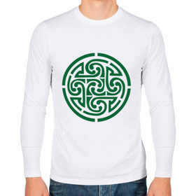 Мужской лонгслив хлопок с принтом Кельтский круг в Белгороде, 100% хлопок |  | кельтский куг | кельтский орнамент | круг из кельтских узоров.кельты