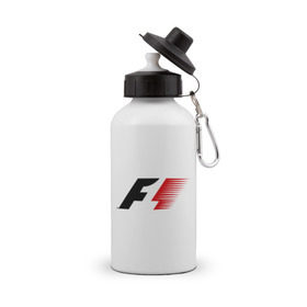 Бутылка спортивная с принтом Formula 1 в Белгороде, металл | емкость — 500 мл, в комплекте две пластиковые крышки и карабин для крепления | формула 1