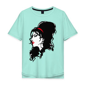 Мужская футболка хлопок Oversize с принтом Amy Winehouse в Белгороде, 100% хлопок | свободный крой, круглый ворот, “спинка” длиннее передней части | живая музыка | импровизация | певица | певица эми уайнхаус.джаз | саксофон