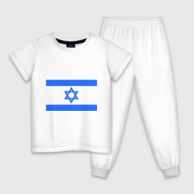 Детская пижама хлопок с принтом Флаг Израиля в Белгороде, 100% хлопок |  брюки и футболка прямого кроя, без карманов, на брюках мягкая резинка на поясе и по низу штанин
 | Тематика изображения на принте: israel | израиль | флаг