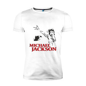 Мужская футболка премиум с принтом Джексон жив! (2) в Белгороде, 92% хлопок, 8% лайкра | приталенный силуэт, круглый вырез ворота, длина до линии бедра, короткий рукав | майкл джексон