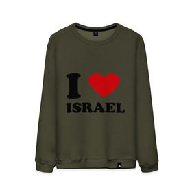 Мужской свитшот хлопок с принтом I love Israel в Белгороде, 100% хлопок |  | i love | i love israel | israel | израиль | я люблю израиль