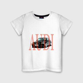 Детская футболка хлопок с принтом audi 1 в Белгороде, 100% хлопок | круглый вырез горловины, полуприлегающий силуэт, длина до линии бедер | audi | авто | автомобильные | ауди | ауди 1 | аудюха | машины | тачки