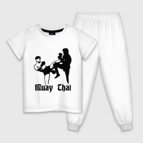 Детская пижама хлопок с принтом Muay Thai (2) в Белгороде, 100% хлопок |  брюки и футболка прямого кроя, без карманов, на брюках мягкая резинка на поясе и по низу штанин
 | муай тай
