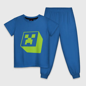 Детская пижама хлопок с принтом Minecraft creeper green в Белгороде, 100% хлопок |  брюки и футболка прямого кроя, без карманов, на брюках мягкая резинка на поясе и по низу штанин
 | Тематика изображения на принте: крипер