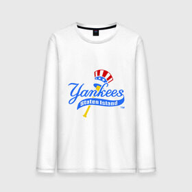 Мужской лонгслив хлопок с принтом NY Yankees byta в Белгороде, 100% хлопок |  | baseball | major league basebal | mlb | ny | staten island | yankees | америка | бейсбол | бита | главная лига бейсбола | нью йорк янкиз | статен айленд | сша | янки