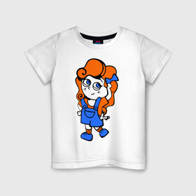 Детская футболка хлопок с принтом Хулиганка в Белгороде, 100% хлопок | круглый вырез горловины, полуприлегающий силуэт, длина до линии бедер | девочка | девченка | девчонка | девчушка | малышка | хулиганка