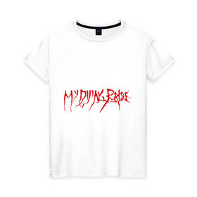 Женская футболка хлопок с принтом My Dying Bride logo в Белгороде, 100% хлопок | прямой крой, круглый вырез горловины, длина до линии бедер, слегка спущенное плечо | bandmy | metal
