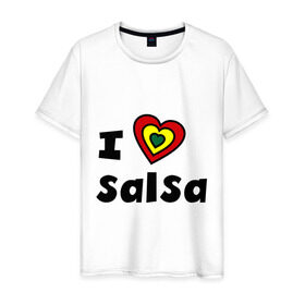 Мужская футболка хлопок с принтом Я люблю сальсу в Белгороде, 100% хлопок | прямой крой, круглый вырез горловины, длина до линии бедер, слегка спущенное плечо. | Тематика изображения на принте: bachata | i love | i love salsa | lambada | latina | salsa | бачата | ламбада | латина | латиноамериканская музыка | латиноамериканские танцы | сальса | танго | танец | танцы | ча ча ча | я люблю | я люблю сальсу
