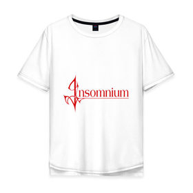 Мужская футболка хлопок Oversize с принтом Insomnium logo в Белгороде, 100% хлопок | свободный крой, круглый ворот, “спинка” длиннее передней части | insomnium | insomnium logo | rock | музыка | рок | тяжелый рок | тяжеляк