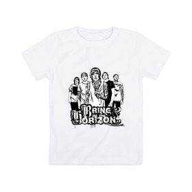Детская футболка хлопок с принтом Bring me the horizon в Белгороде, 100% хлопок | круглый вырез горловины, полуприлегающий силуэт, длина до линии бедер | bmth | bring me the horizon | kubana 2014 | rock | дэткор | музыка | рок | рок группы