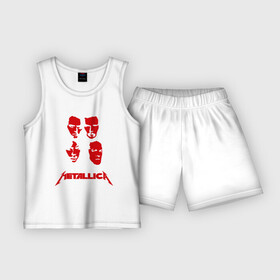 Детская пижама с шортами хлопок с принтом Metallica kvartet в Белгороде,  |  | металлика