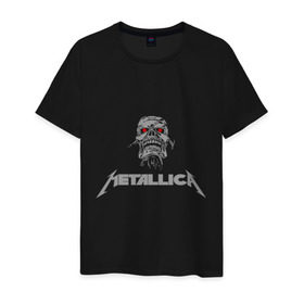 Мужская футболка хлопок с принтом Metallica scool в Белгороде, 100% хлопок | прямой крой, круглый вырез горловины, длина до линии бедер, слегка спущенное плечо. | Тематика изображения на принте: металлика