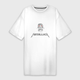 Платье-футболка хлопок с принтом Metallica scool в Белгороде,  |  | металлика