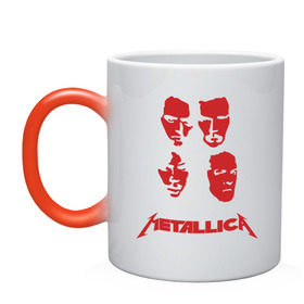 Кружка хамелеон с принтом Metallica kvartet (5) в Белгороде, керамика | меняет цвет при нагревании, емкость 330 мл | металлика