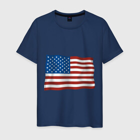 Мужская футболка хлопок с принтом Америка флаг (3) в Белгороде, 100% хлопок | прямой крой, круглый вырез горловины, длина до линии бедер, слегка спущенное плечо. | america | usa | америка | американский флаг | вашингтон | нью йорк | страны | сша | флаг | флаг америки | флаги | штаты