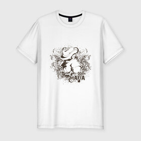Мужская футболка премиум с принтом 007 MAFIA (2) в Белгороде, 92% хлопок, 8% лайкра | приталенный силуэт, круглый вырез ворота, длина до линии бедра, короткий рукав | Тематика изображения на принте: mafia | mafiya | мафиозные | мафия